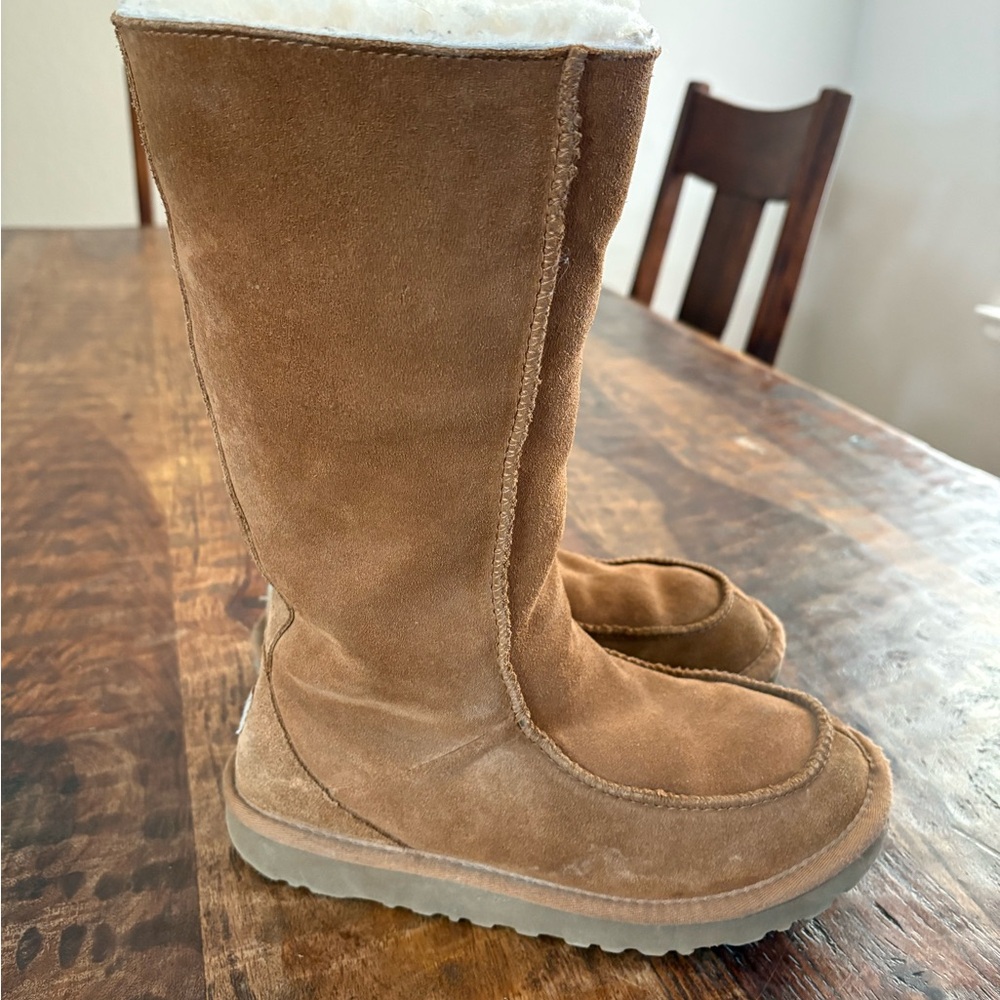UGG Tan Shearling Lined Tall Boots